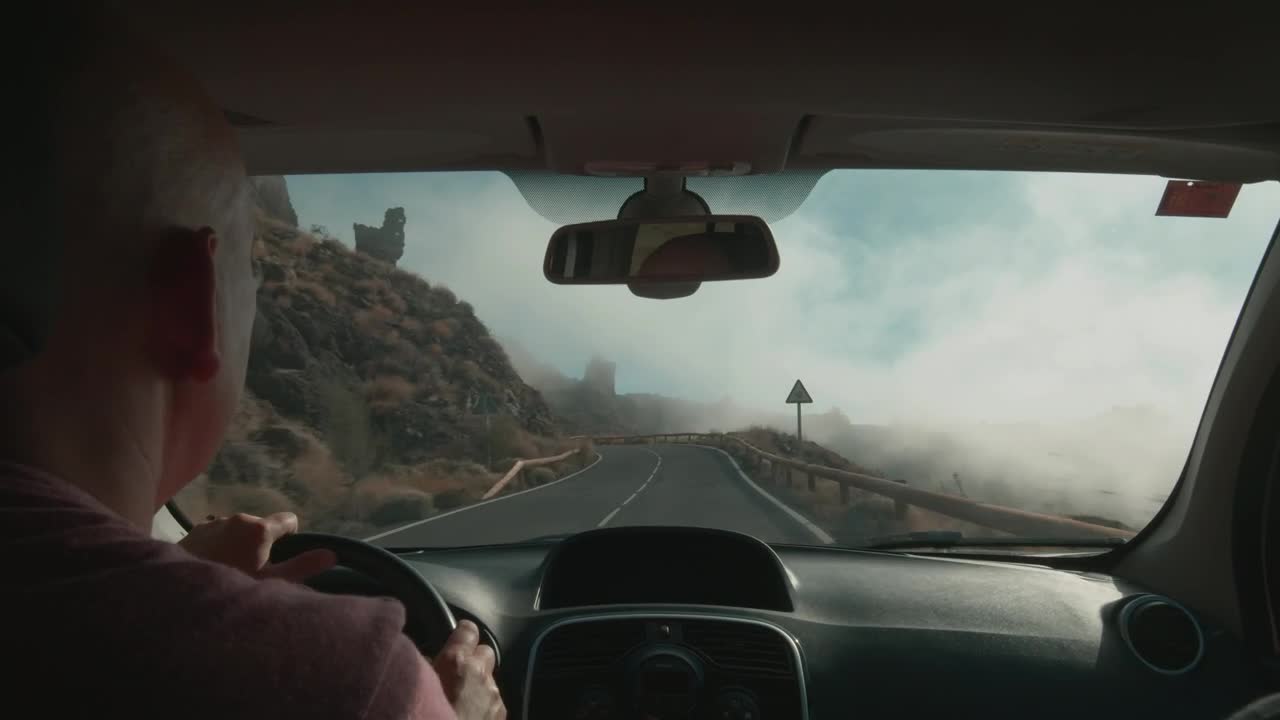 Stock Video Driving Along A Volcanic Road In Tenerife Live Wallpaper For PC