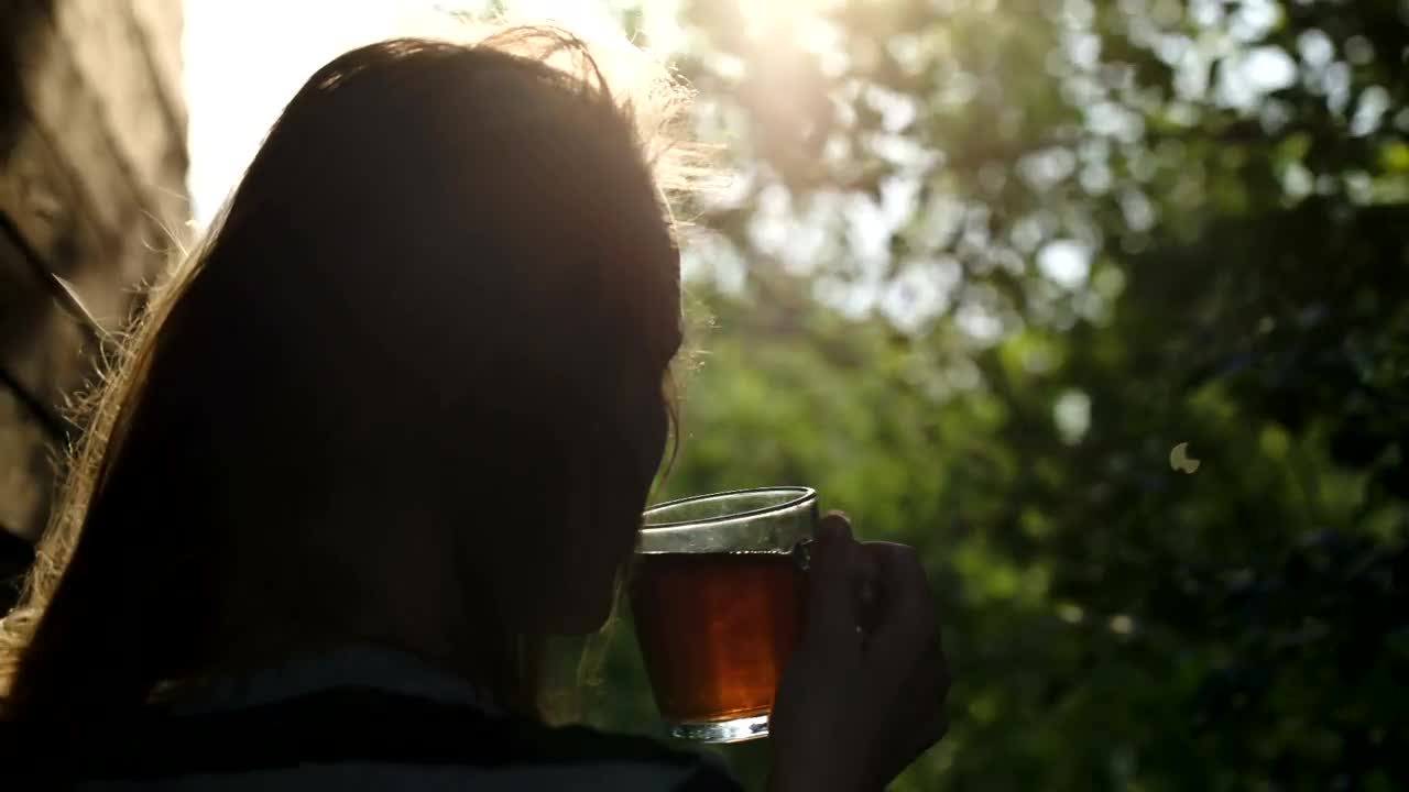 Stock Video Drinking Tea On A Cool Morning Live Wallpaper For PC