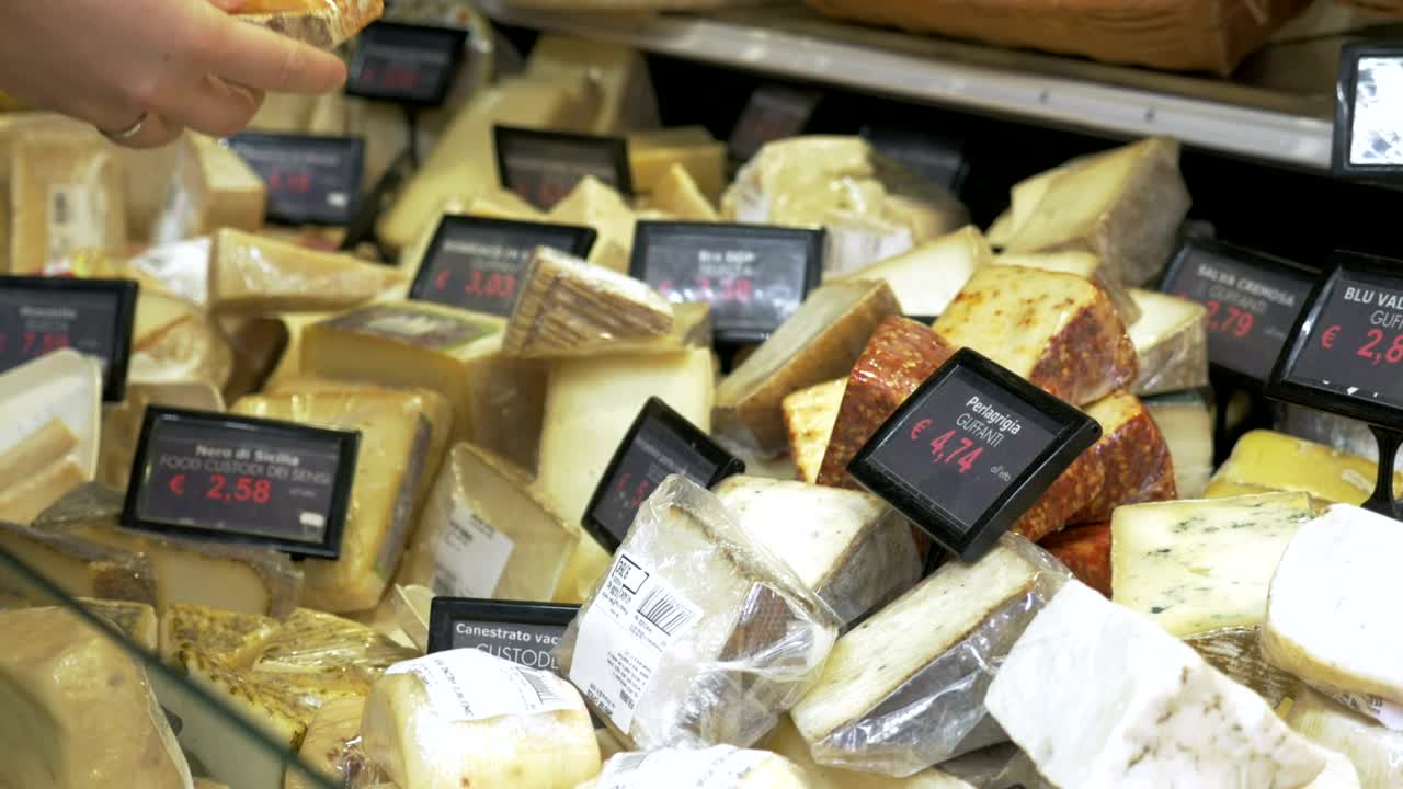 Stock Video Different Cheeses In A Shop Live Wallpaper For PC