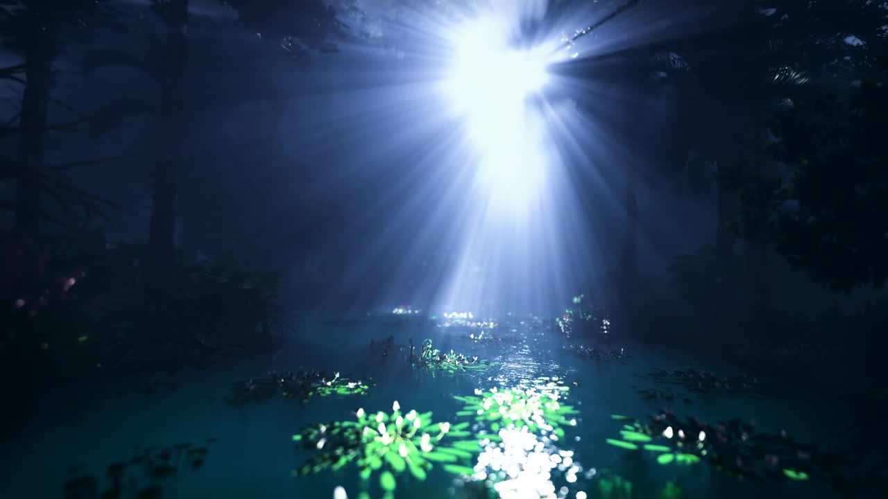 Stock Video Flying Through A Dark Swamp Live Wallpaper For PC