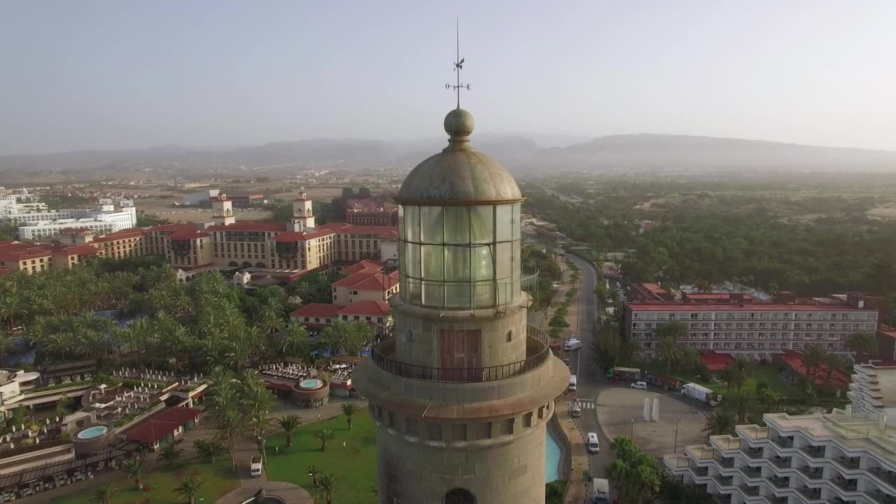 Stock Video Flying Away From An Old Lighthouse Live Wallpaper For PC