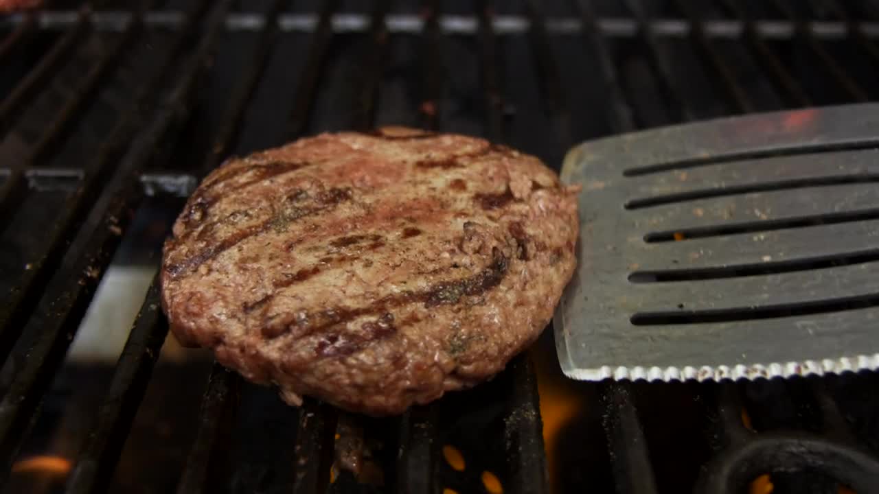 Stock Video Flipping A Burger On A Bbq Live Wallpaper For PC