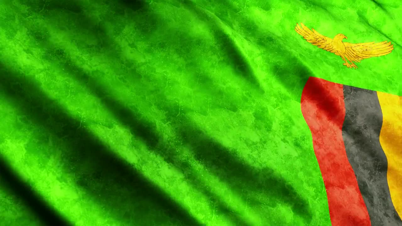 Stock Video Flag Of The African Country Of Zambia Live Wallpaper For PC