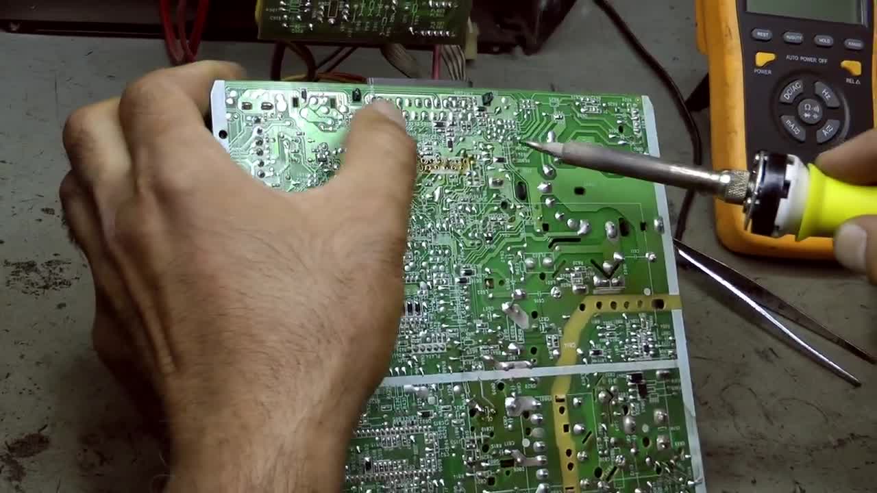 Stock Video Fixing An Old Electronic Card Live Wallpaper For PC