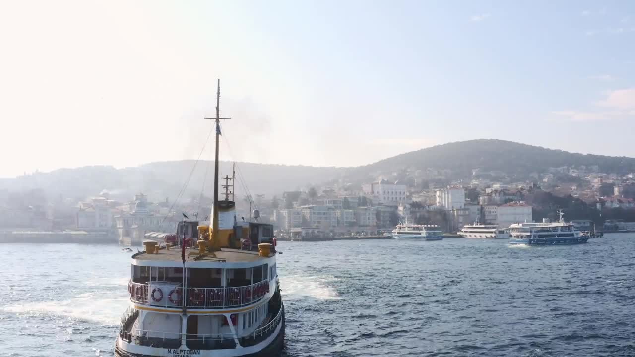 Stock Video Ferry Leaving Port Live Wallpaper For PC