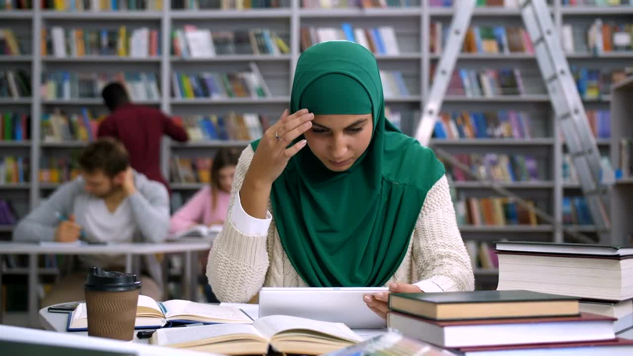 Stock Video Female Student With A Headache Live Wallpaper For PC