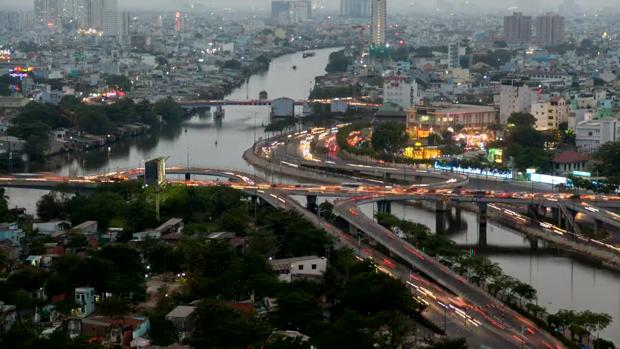 Stock Video Fast Traffic Time Lapse In Ho Chi Ming City Live Wallpaper For PC