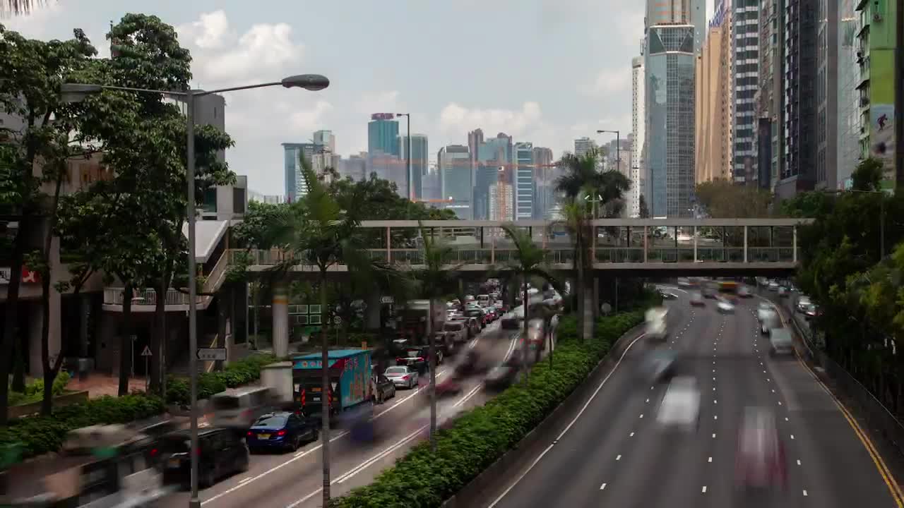 Stock Video Fast Traffic On Hong Kong Road Live Wallpaper For PC