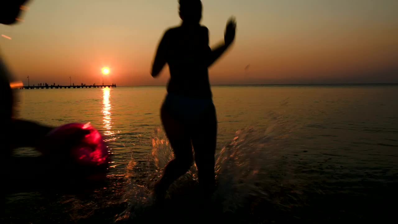 Stock Video Family Running Into The Ocean Together Live Wallpaper For PC