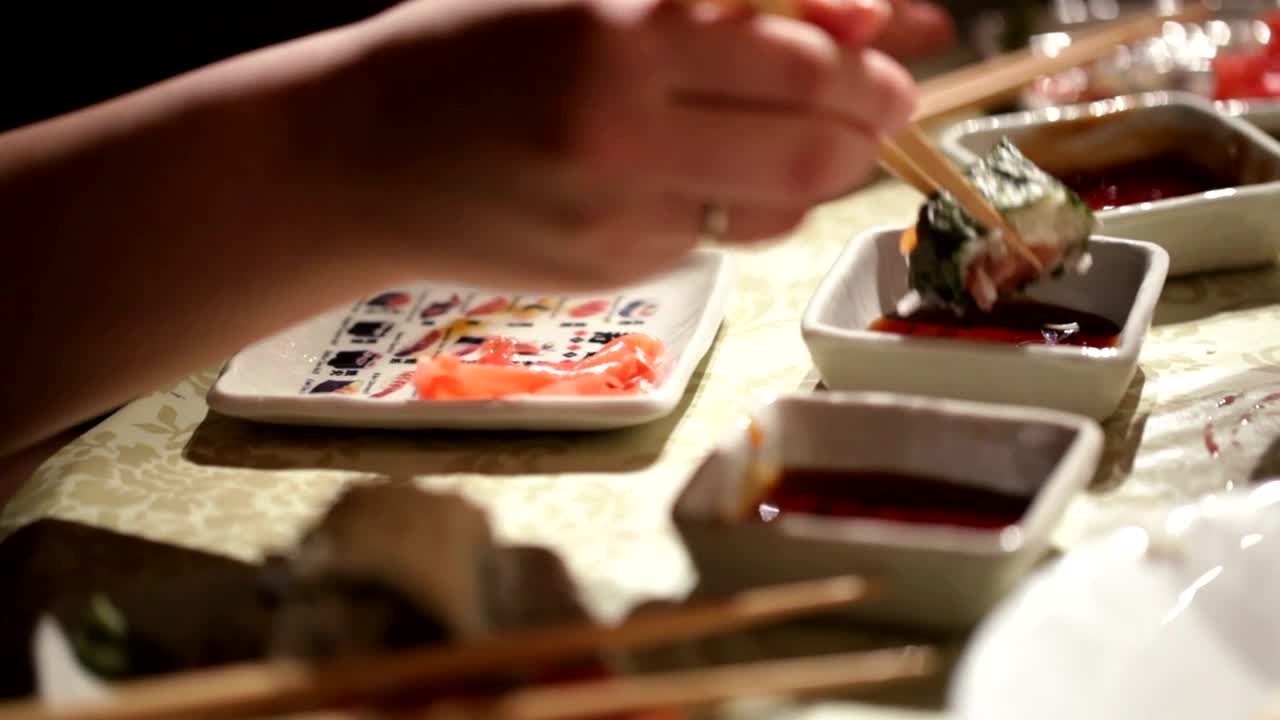 Stock Video Family Having A Sushi Dinner Live Wallpaper For PC