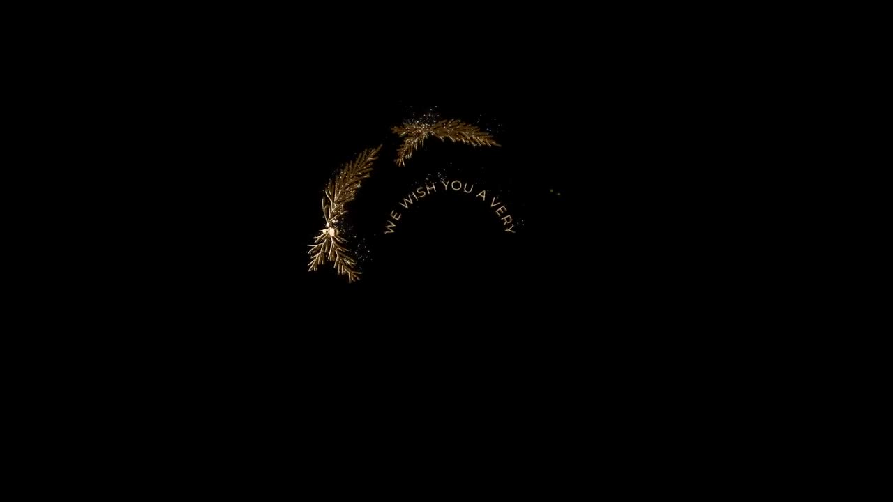 Stock Video Golden Christmas Title Live Wallpaper For PC