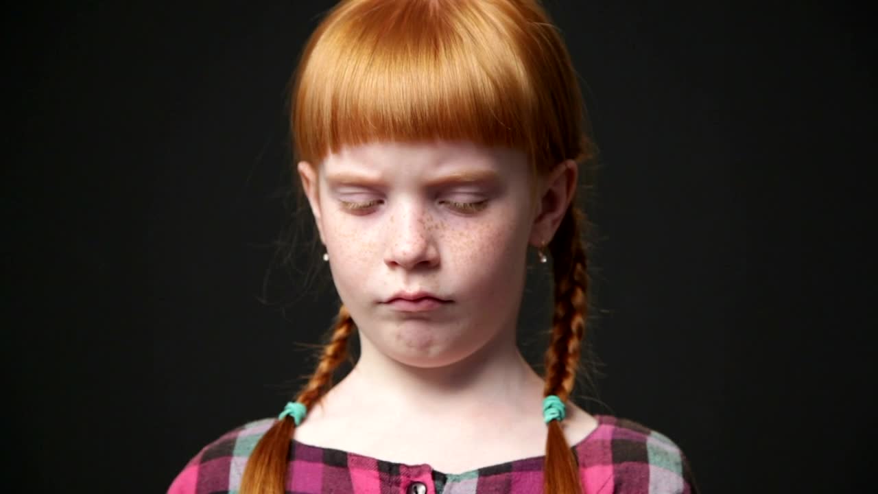 Stock Video Girl With Ginger Hair Frowning Live Wallpaper For PC