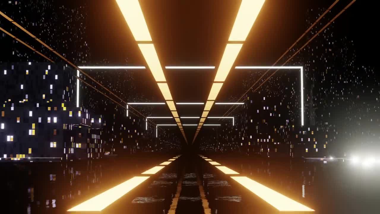 Stock Video Futuristic Virtual City Highway Loop Video Live Wallpaper For PC