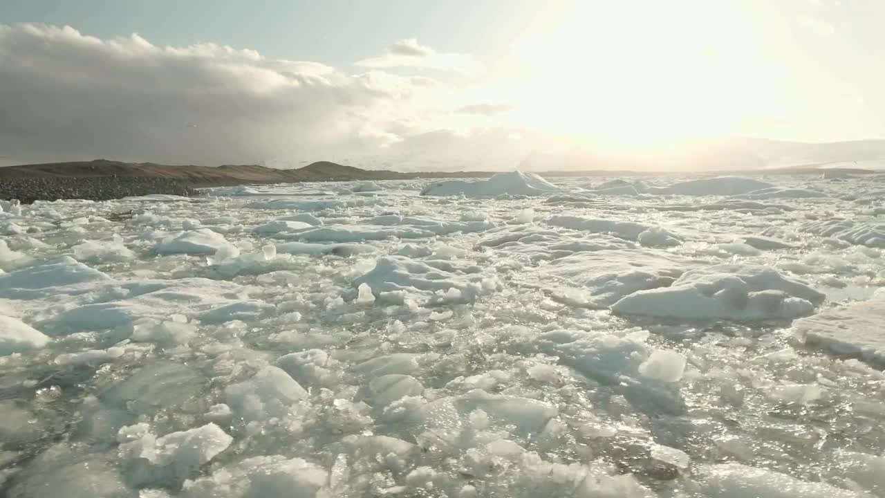 Stock Video Lake Ice Field Animated Wallpaper