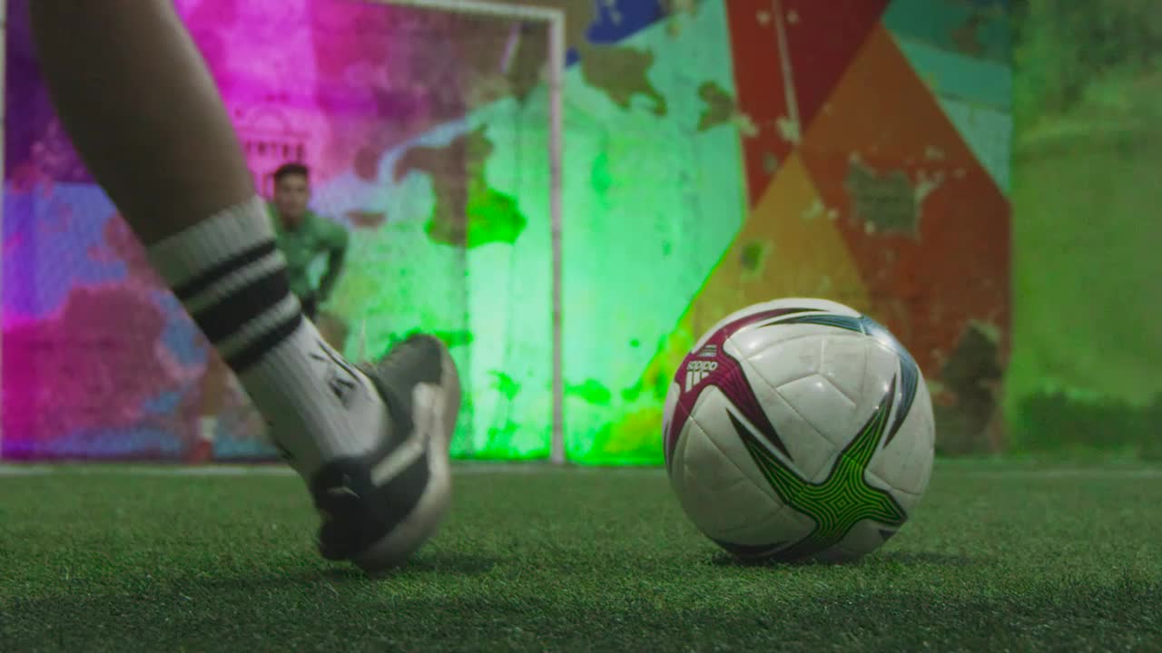 Stock Video Kick Of A Penalty Saved By A Goalkeeper Animated Wallpaper