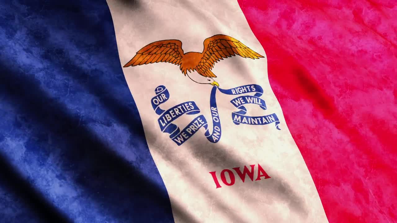 Stock Video Iowa State Flag From Usa Animated Wallpaper