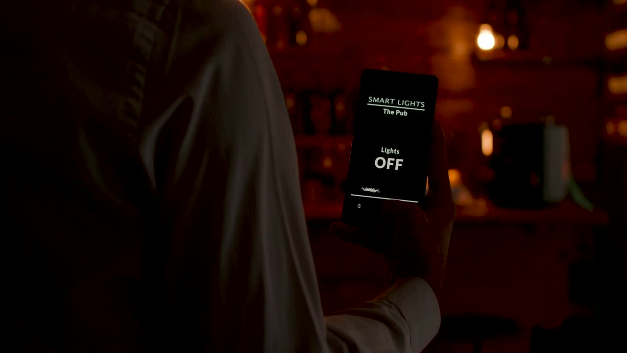 Stock Video Innovative Smart Home Mobile App Demonstration Animated Wallpaper