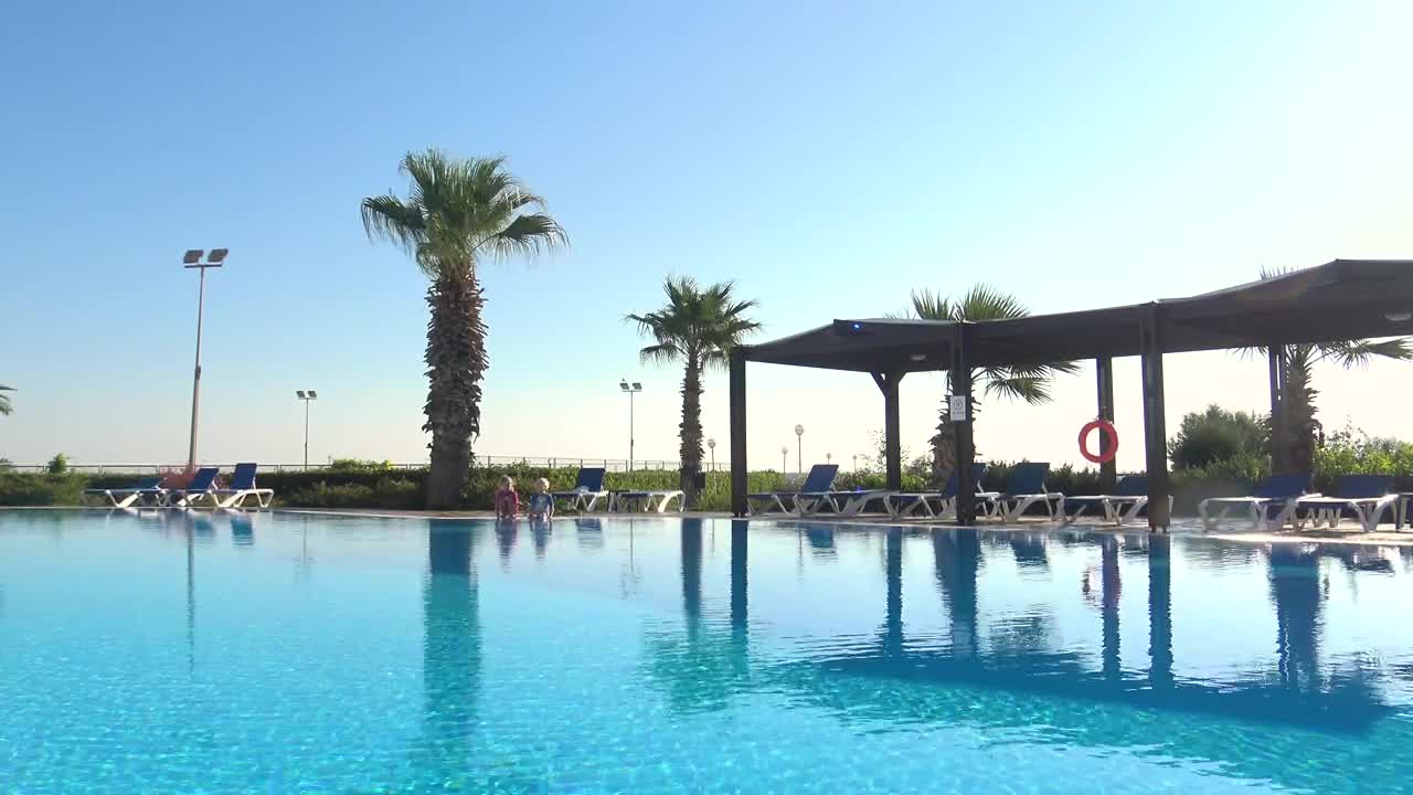 Stock Video Hotel Swimming Pool Animated Wallpaper