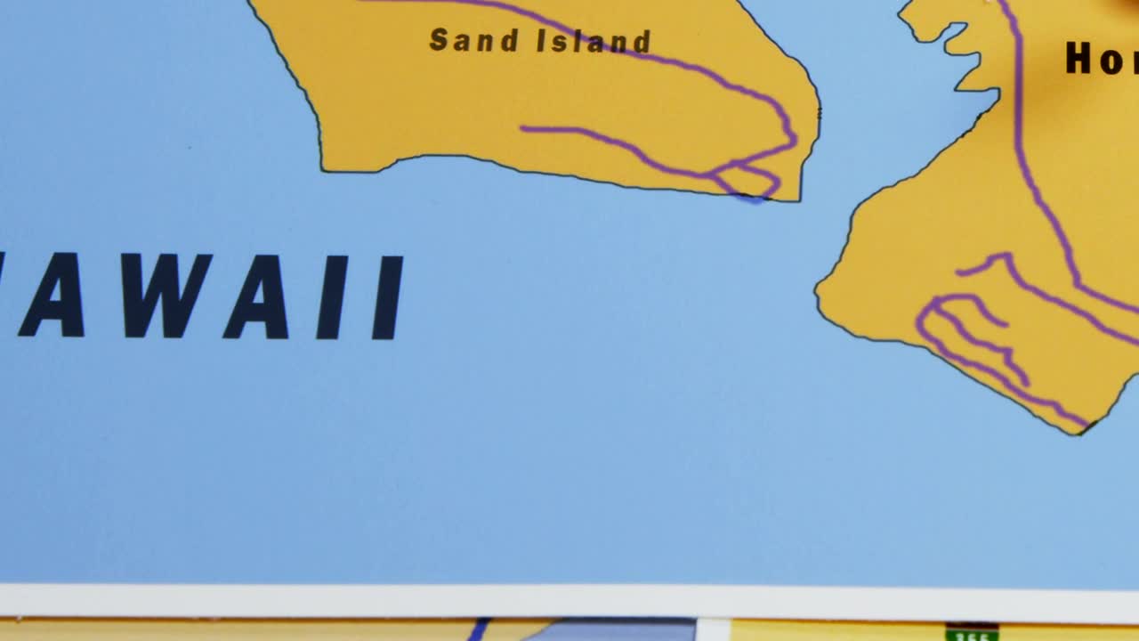 Stock Video Honolulu On A Map Animated Wallpaper