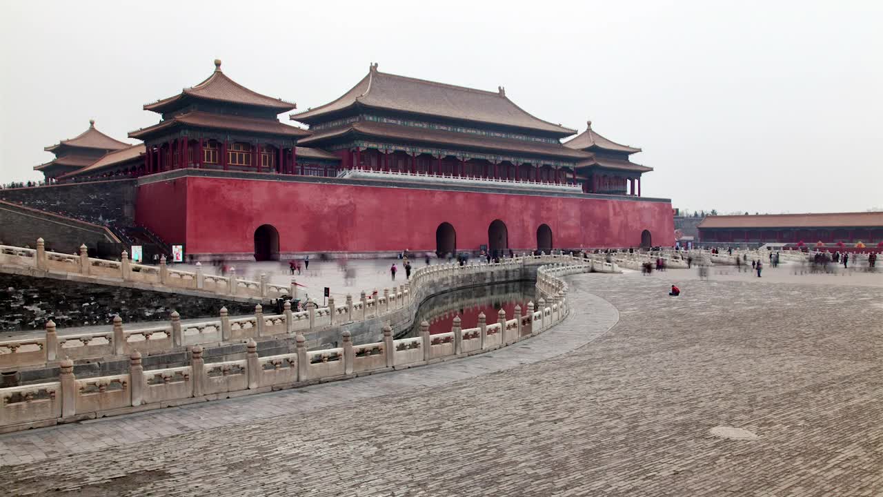 Stock Video Historic Gate Building In Beijing Animated Wallpaper