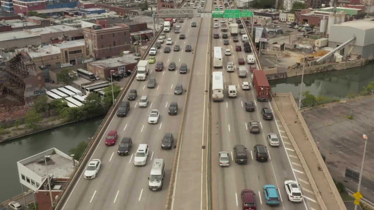 Stock Video Highway Near A Metropolis From Above Animated Wallpaper