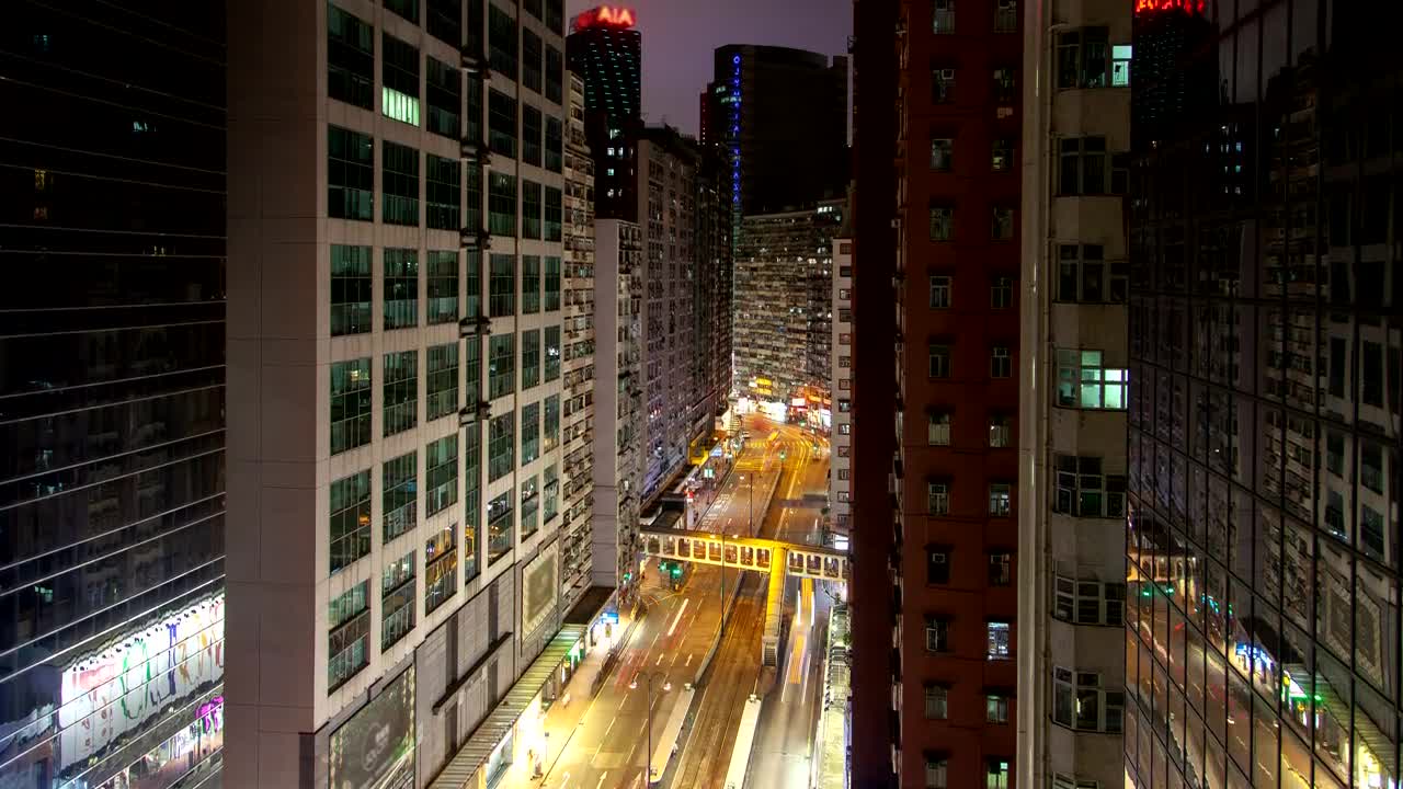 Stock Video Heavy Street Traffic In Hong Kong Animated Wallpaper