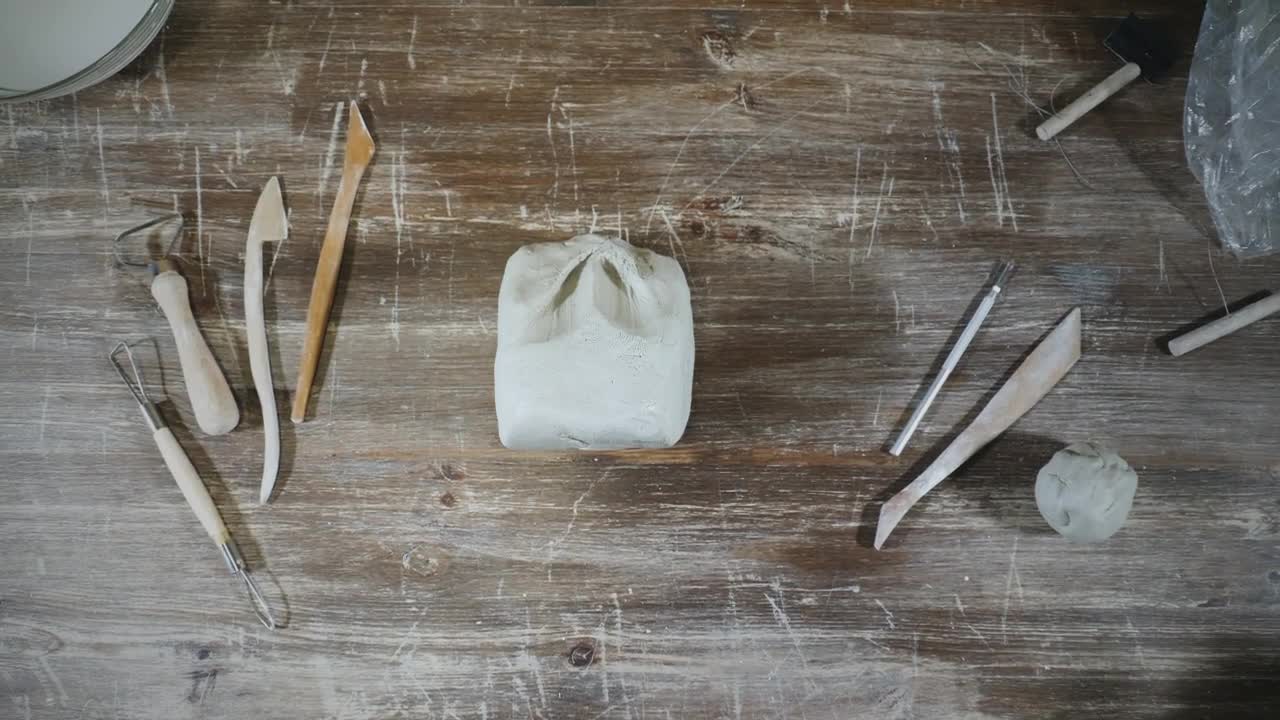 Stock Video Hands Working With Clay In The Workshop Table Animated Wallpaper