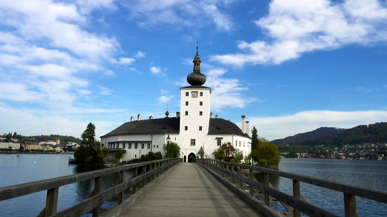 Stock Video Landscape Of An Ancient Castle In An Island Animated Wallpaper