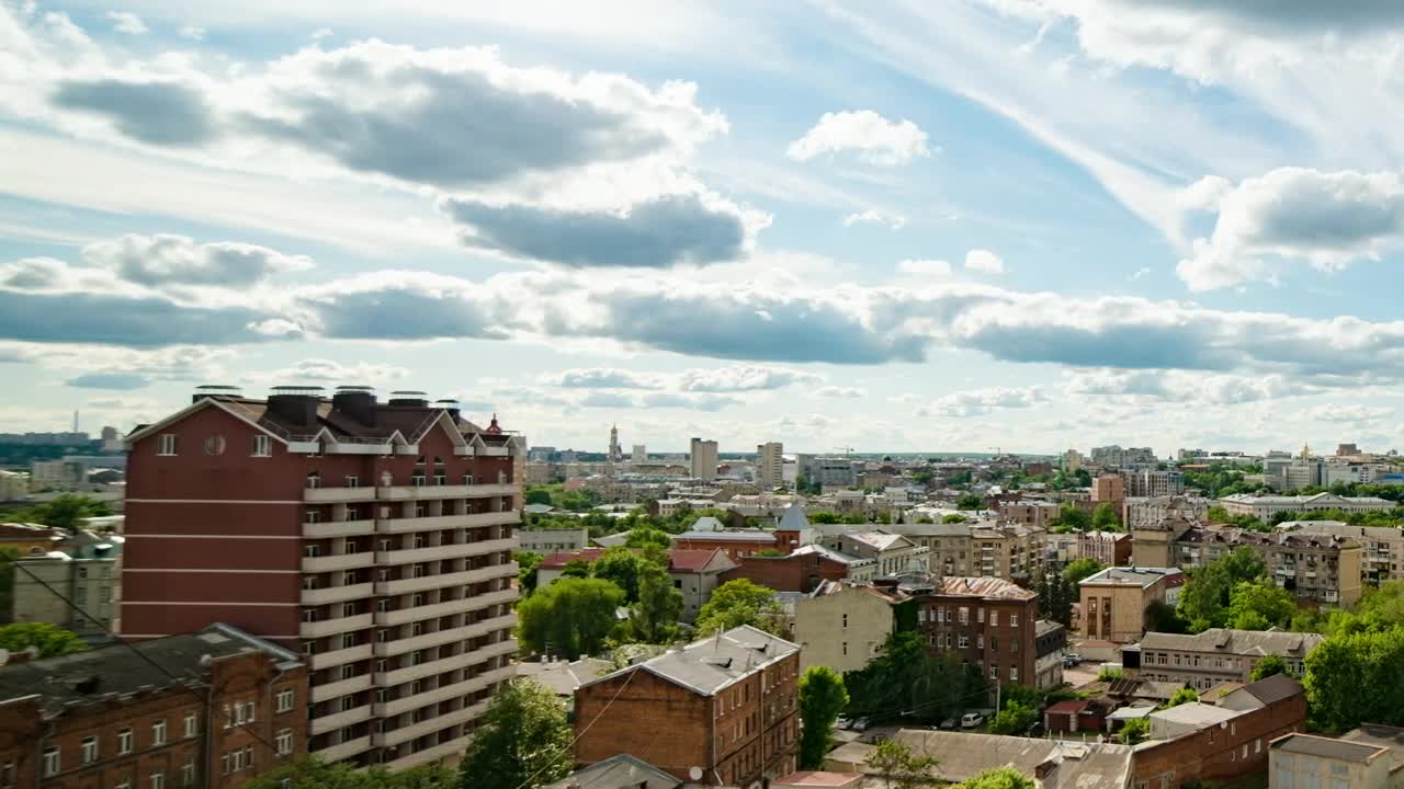 Stock Video Landscape From The Top Of A City On A Sunny Animated Wallpaper