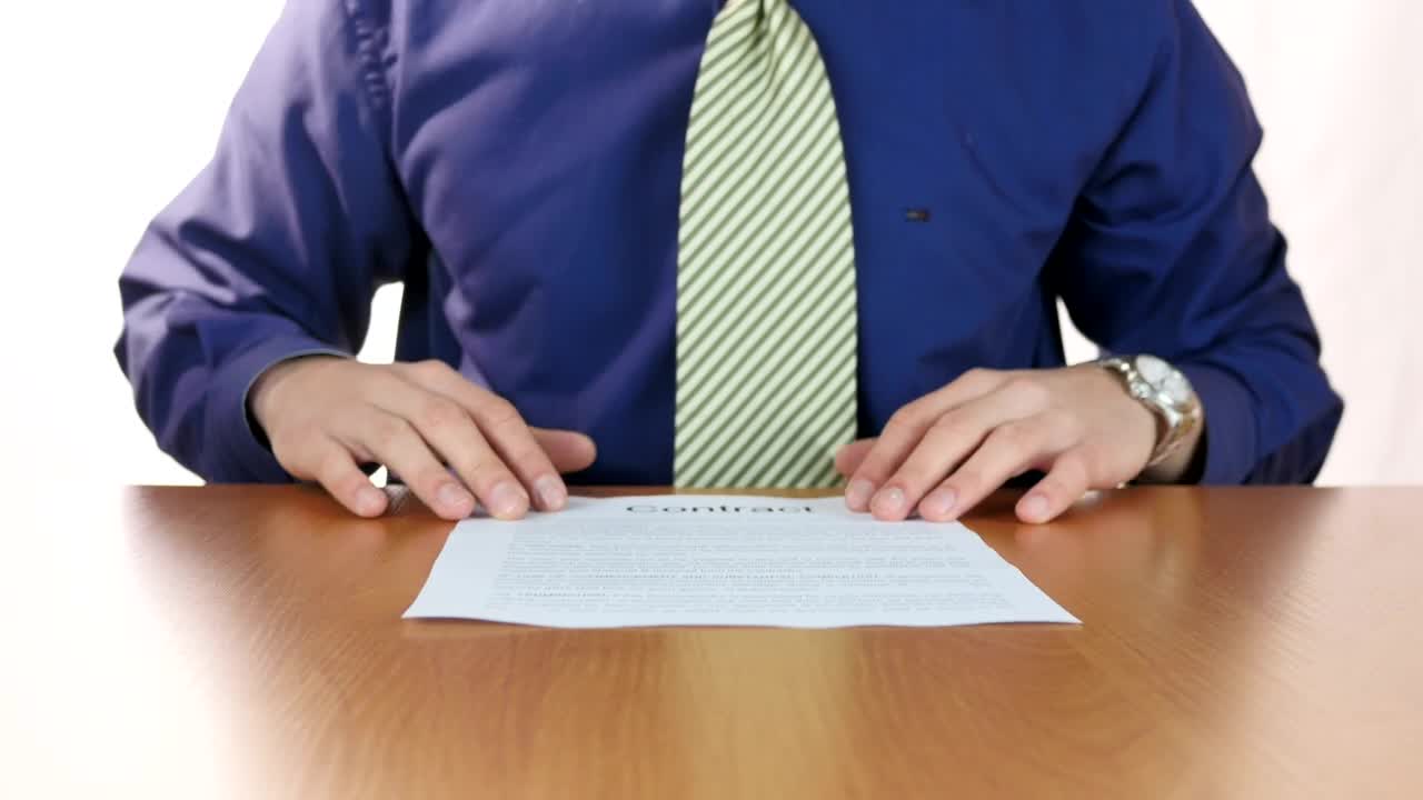 Stock Video Man Destroys Contract Animated Wallpaper
