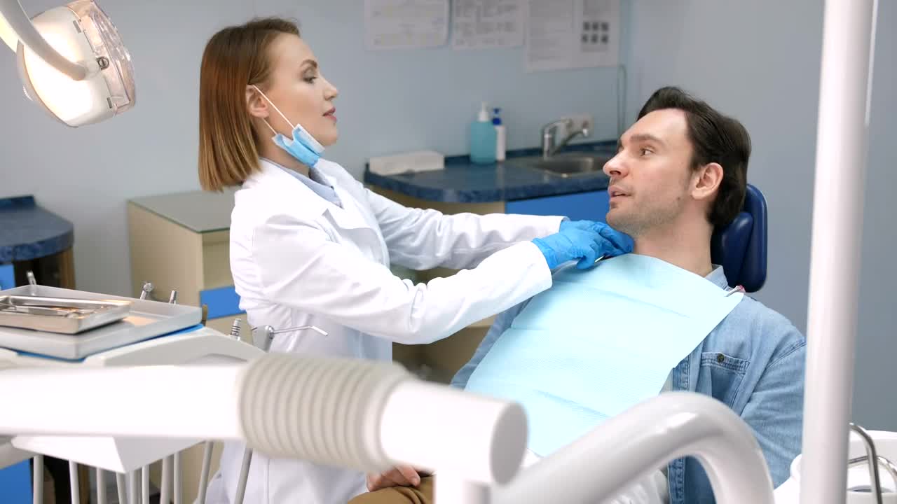 Stock Video Male Patient Smiling After Treatment Animated Wallpaper