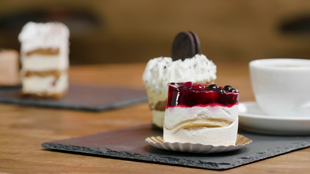 Stock Video Luxury Cakes With Tea Animated Wallpaper