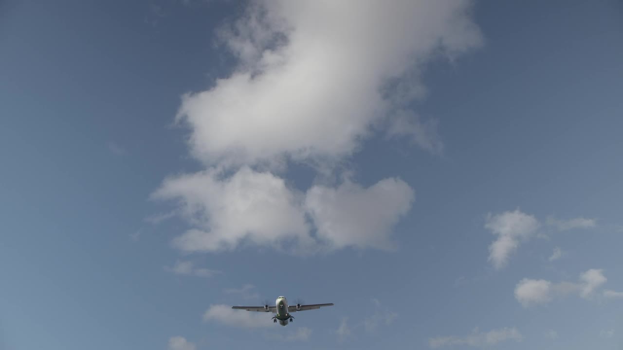 Stock Video Looking Up As A Plane Goes Over Animated Wallpaper
