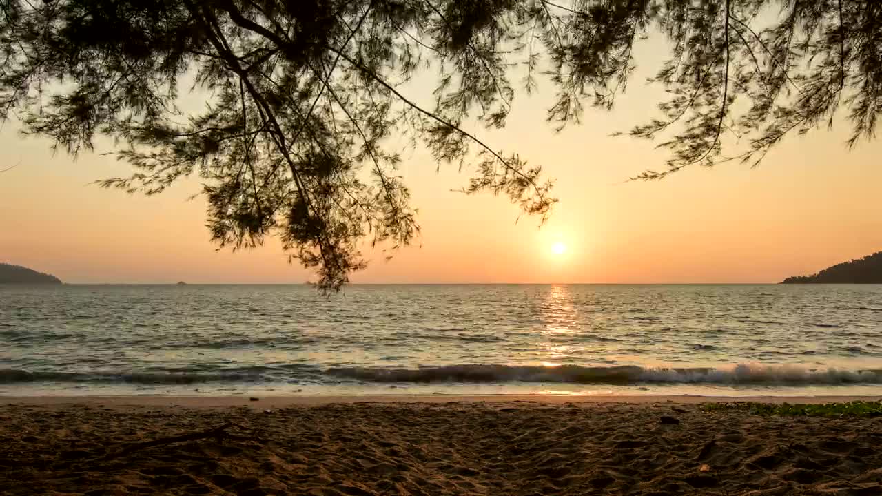 Stock Video Looking Out Over The Horizon At Sunset Animated Wallpaper