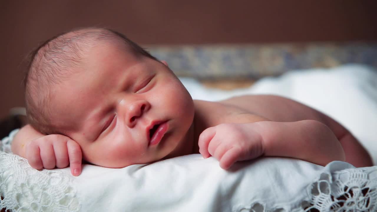 Stock Video Little Newborn Baby Sleeping Upside Down Animated Wallpaper