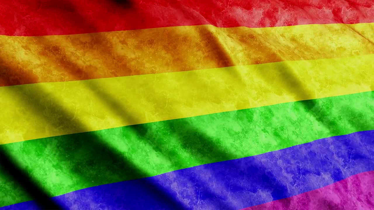 Stock Video Lgbtq Flag Waving D Animated Wallpaper