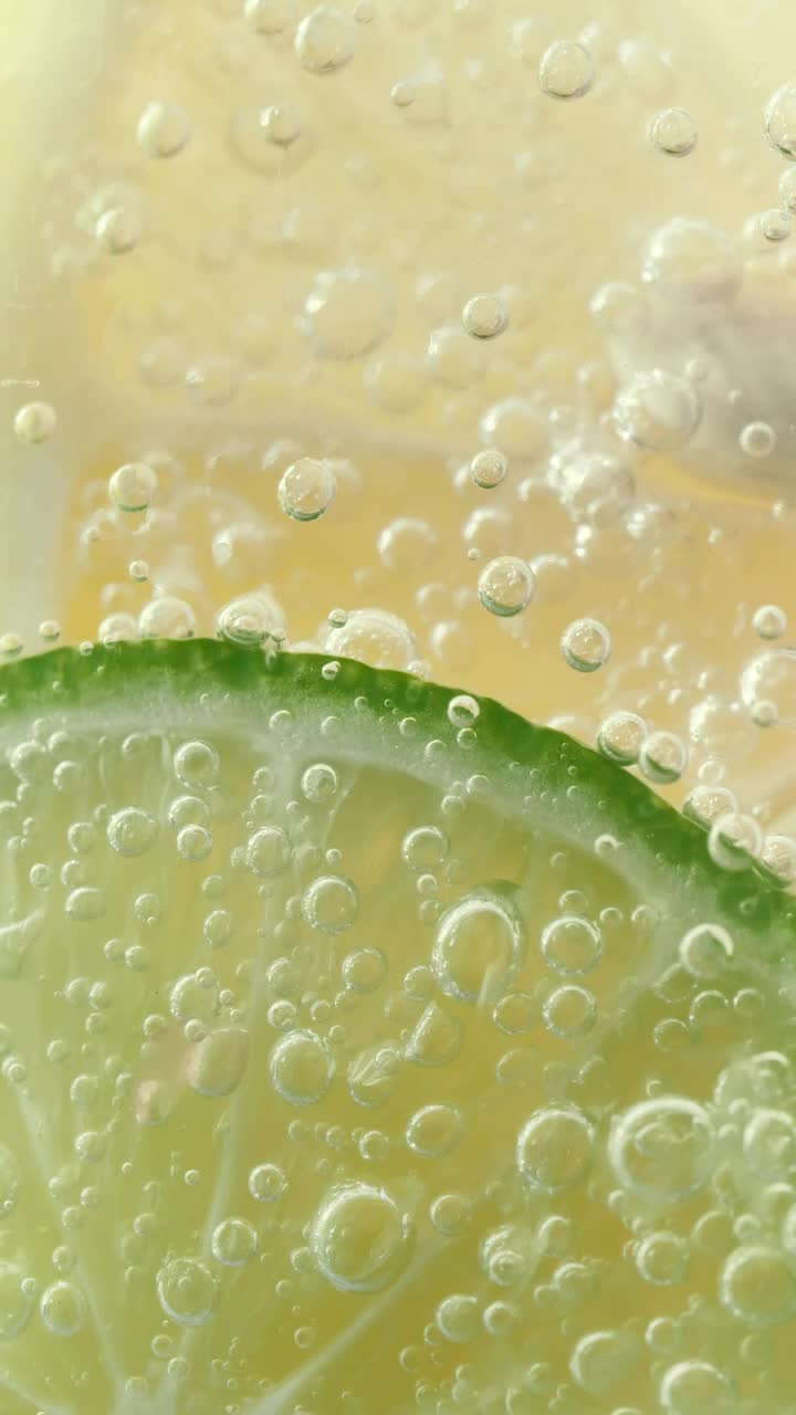 Stock Video Lemon Cut In Half Dipped In Soda Animated Wallpaper