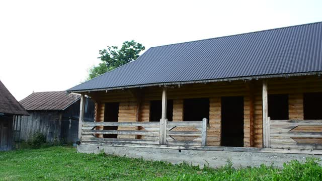 Stock Video Large Farm Shed Smal Animated Wallpaper