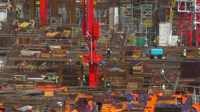 Stock Video Large Construction Site In Malaysia Smal Animated Wallpaper