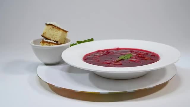 Stock Video Large Bowl Of Borsch Smal Animated Wallpaper