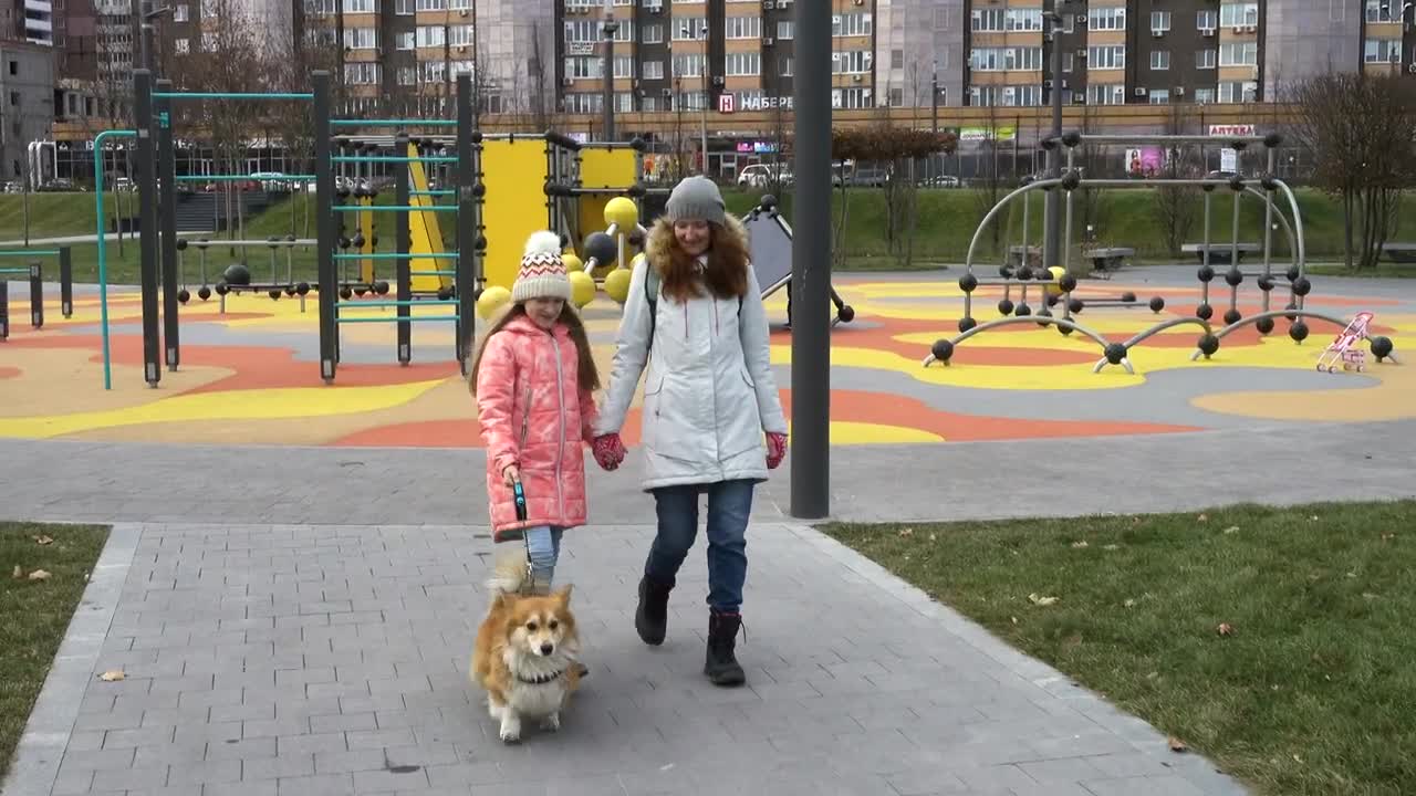 Stock Video Mother And Daughter Walking Through The Par Animated Wallpaper