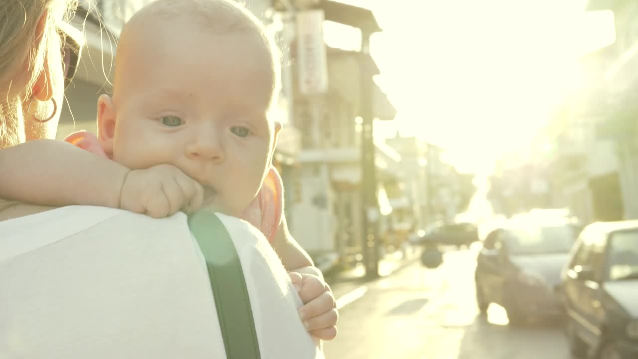 Stock Video Mother And Baby Walking In The Su Animated Wallpaper