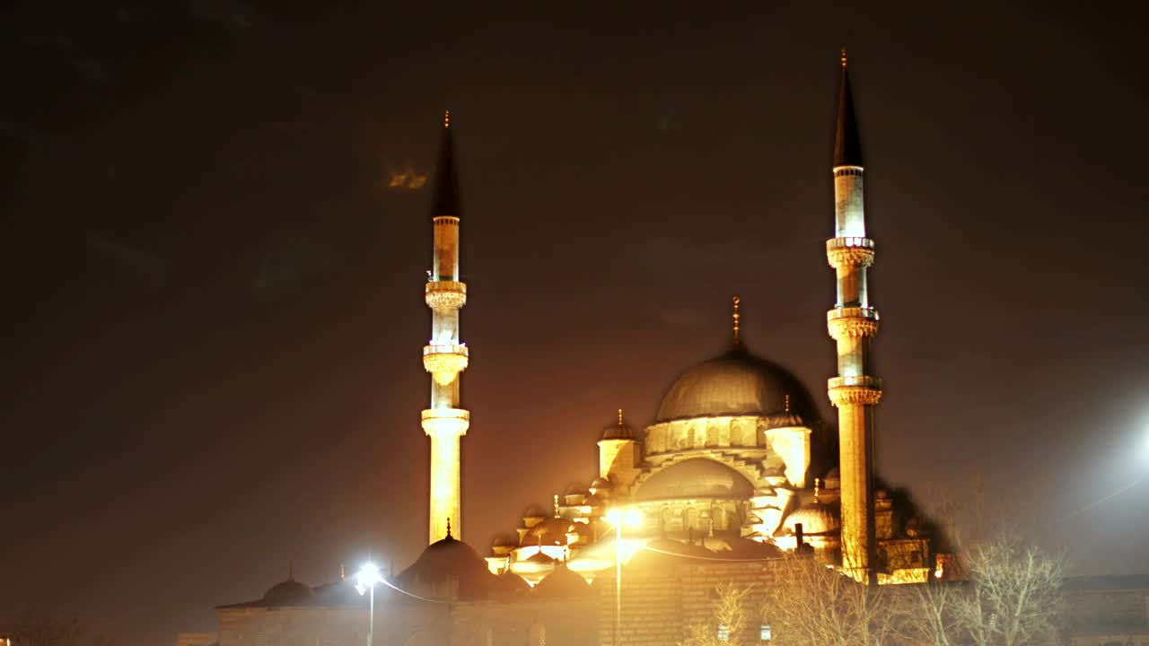 Stock Video Mosque During The Nigh Animated Wallpaper