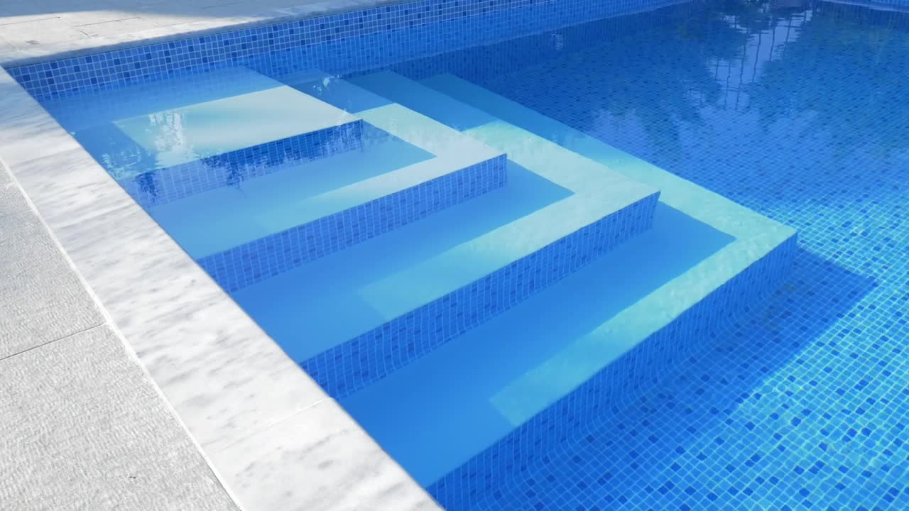 Stock Video Modern Swimming Poo Animated Wallpaper