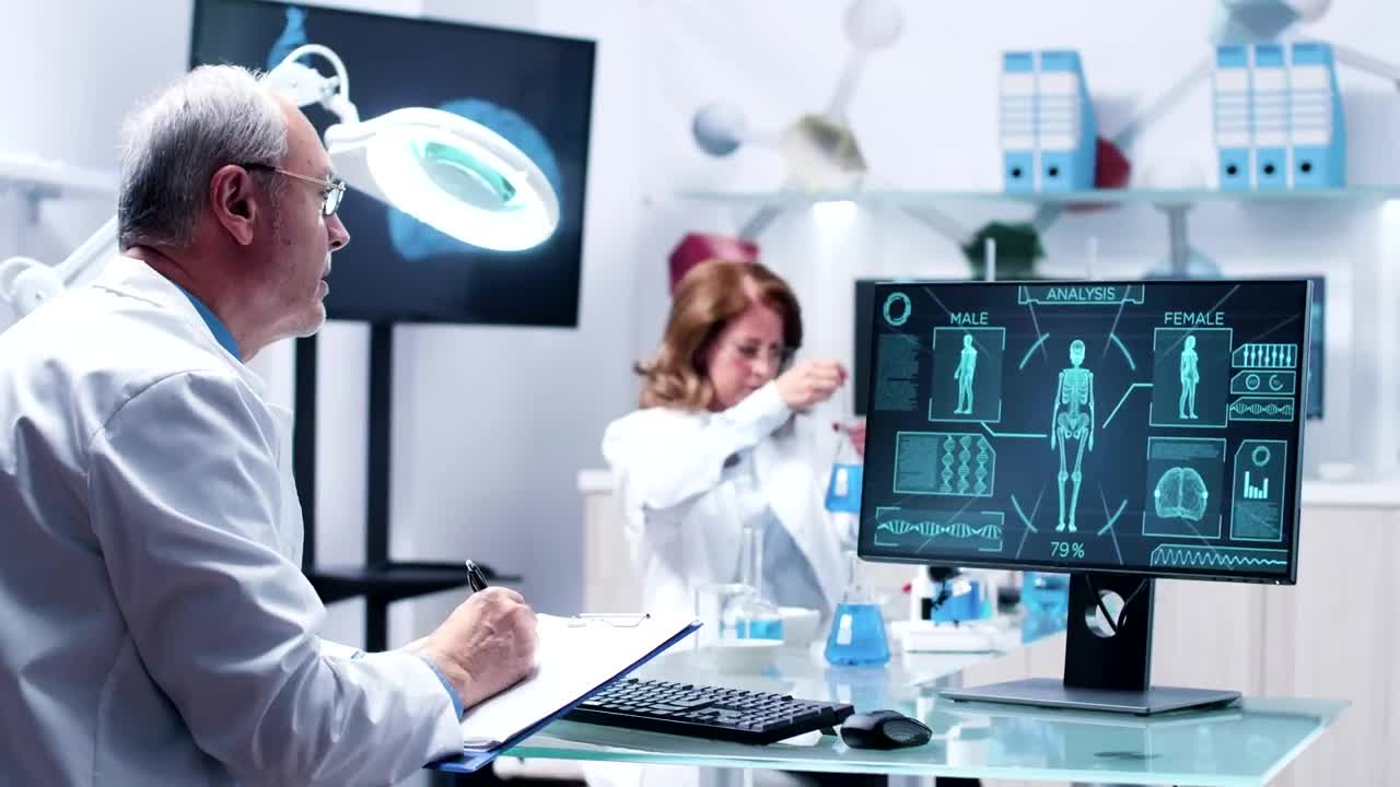 Stock Video Modern Laborator Animated Wallpaper