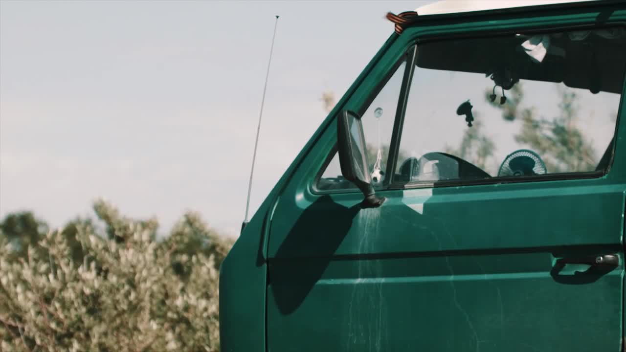 Stock Video Minivan Parked In The Countr Animated Wallpaper