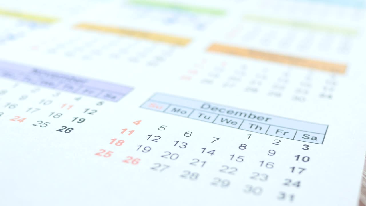 Stock Video Marking A Calenda Animated Wallpaper