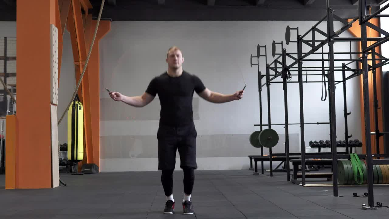 Stock Video Man Using A Jump Rop Animated Wallpaper
