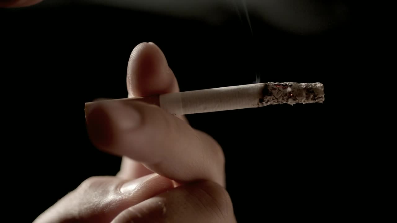 Stock Video Man Smoking A Cigarette Close U Animated Wallpaper