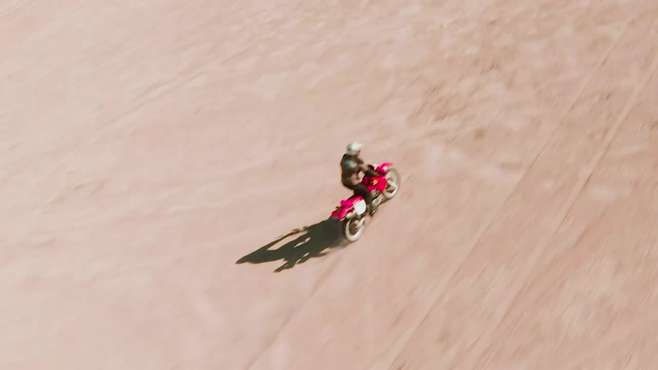 Stock Video Man Riding A Motorcycle In The Deser Animated Wallpaper